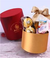 Caja de Regalo de Chocolate Personalizada de Lujo, Tubo Redondo de Cartón Premium para Empaque de Dulces de Boda