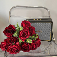Rose artificielle à tige unique en gros pour la maison, les mariages, la Saint-Valentin, l'intérieur et l'extérieur