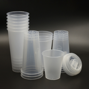 Eco compostabile PLA trasparente tazze per il frullato di tè al latte bevande fredde stampate personalizzate monouso tazza di plastica fornitura di fabbrica - Product Image 2