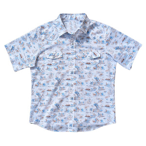 Mới Được Thiết Kế Tùy Chỉnh Thêu Chất Lượng Cao Người Đàn Ông Ngắn Tay Nhiệt đới Hoa Người Đàn Ông Của Cổ Áo Giản Dị Nút Xuống Áo Sơ Mi Cho Nam Giới - Product Image 4