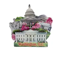 Abd hatıra hediye koleksiyonu buzdolabı mıknatısı 3D ahşap Washington DC mıknatıs