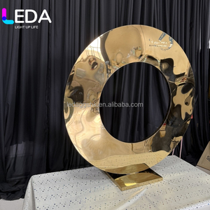 LEDA New Design 2D Giant <b>Mirror</b> Gold Metal Number Large Letter Wed Birthday Event Decoration - Product Image 6