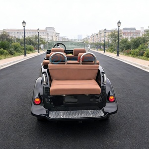 Voiture électrique convertible biplace personnalisable noire, version haute, style mini-voiture classique, pour le tourisme et les balades, de type antique - Product Image 2
