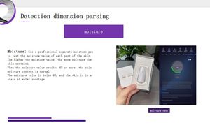 Lápiz Analizador de Piel con IA de Faling, ¡para Medir la Humedad! Detector AISIA de Luz Azul de 9 Espectros y 19 Dimensiones para Desinfección, 16 Idiomas, de Escritorio - Product Image 5