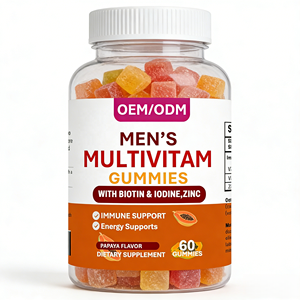 Multivitaminico OEM per Uomini, 60 Caramelle Gommose |   Integratore Alimentare con Biotina, Iodio, Zinco e <span class=keywords><strong>Papaya</strong></span> per Energia e Sistema Immunitario - Product Image 6