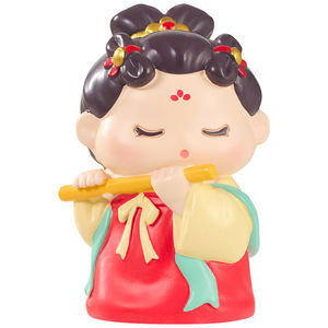 Figurine de dame de la dynastie Tang Yu Mo, boîte mystère, artisanat en résine, ornement fait main, cadeau pour la décoration de la maison - Product Image 5