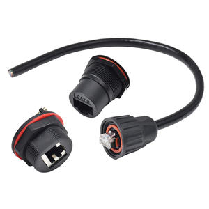 Connecteur Électrique Mâle-Femelle RJ45 Cat6a Câble Ethernet IP67 Étanche Type DIN Communication Réseau - Product Image 1
