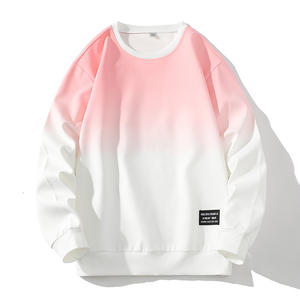 Sweat à capuche col rond pour homme, automne, ODM, dégradé, décontracté, confortable, style Hong Kong, tendance, marque, haut à manches longues, chemise de base - Product Image 3