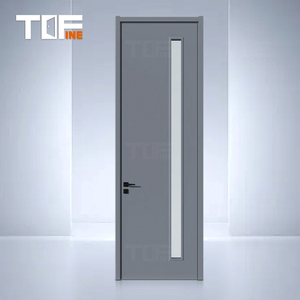 Assemblage de porte moderne WPC pour chambre à coucher salle de bain cuisine bois plastique composite porte pour chambre intérieur PVC pour le marché du Moyen-Orient - Product Image 4