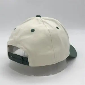 Topi bisbol snapback Vintage 5 panel, topi bisbol depan kaku keras dengan logo, topi pria kustom