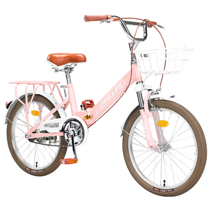 <span class=keywords><strong>Bicicleta</strong></span> Urbana de 18"/20"/22" para Mujer, Cuadro de Acero, Frenos V-Brake, Estilo Vintage, para Desplazamientos Urbanos, Cómoda para Estudiantes - Product Image 1