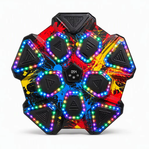 Machine de boxe musicale intelligente améliorée à 9 cibles, avec Bluetooth, éclairage LED RGB, support mural, 9 modes, batterie 30 jours et gants - Product Image 2