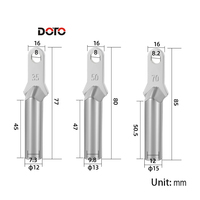 Cosses de câble en cuivre DTX Série 35-300 T2, bornes à sertir étroites anti-éclaboussures pour disjoncteur MCCB et tableau électrique