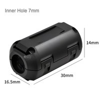 Perles et puces de Ferrite à pince à noyau de Ferrite de suppresseur EMI de haute qualité pour câble de Signal Suppression EM efficace