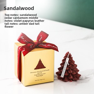 Bougie parfumée créative en forme de sapin de Noël, faite à la main, respectueuse de l'environnement, bougie à la fleur de glace, bougie neutre - Product Image 6