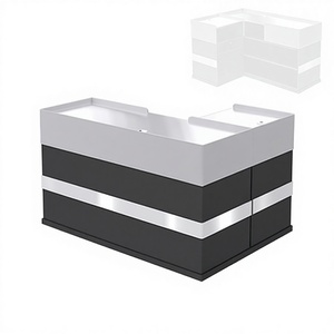 Ensemble <span class=keywords><strong>complet</strong></span> <span class=keywords><strong>de</strong></span> comptoir <span class=keywords><strong>de</strong></span> caisse en acier inoxydable Hongbai pour supermarché, épicerie, bar, paiement intégré - Product Image 2