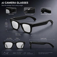 Lunettes Intelligentes Portables de Nouvelle Génération 2026 T100 Assistant IA Traduction en Temps Réel Appel Vocal ChatGPT Caméra Vidéo 1080P