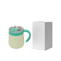 Taza de café de lujo 2026 de acero inoxidable 304 con asa, venta al por mayor, logotipo personalizado, taza de viaje con aislamiento al vacío, portátil, acabado mate, para oficina