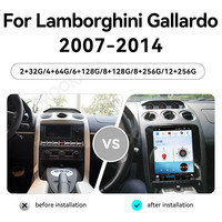 MOOKAKA 12.1 pouces Android 14 écran vertical Carplay pour Lamborghini Gallardo 2007-2014 GPS Navi lecteur multimédia écran Auto
