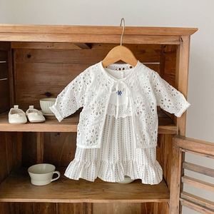 Gaun Bayi Baru Lahir Engepapa Musim Panas Lengan Pendek Motif Garis-garis Gaun Anak Perempuan Bordir Pakaian Bayi Katun - Product Image 2