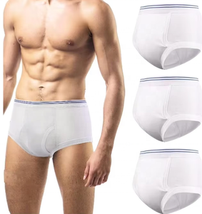 Sous-vêtements classiques pour hommes XL pour l'incontinence urinaire, lavables, en tissu tissé coton-nylon-spandex, avec poche pour les produits jetables - Product Image 4