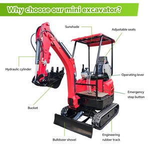 Mini-excavatrice <span class=keywords><strong>de</strong></span> chantier <span class=keywords><strong>de</strong></span> haute qualité pour la maison, homologuée CE, EPA, Euro5, 1,5 tonne - Product Image 3