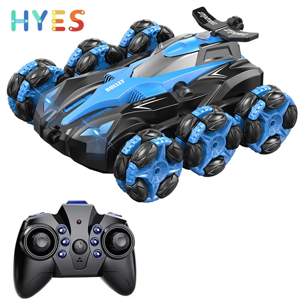 Huiye Enkele Rc Stunt Auto Hoge Snelheid Zeswielige Afstandsbediening Drift Voertuig Cool 360 Graden Rotatie Rc Auto Speelgoed Voor Volwassenen Kinderen