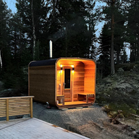 Pièce extérieure solide canadienne traditionnelle de sauna de cube avec la Chambre mise le feu au bois de cabine de fonction humide de vapeur