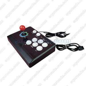 Accessoire de jeu d'arcade rétro en plastique ABS à 6 boutons et 15 broches Console de manette de combat 2 en 1 pour <span class=keywords><strong>Cbox</strong></span> et PC - Product Image 3