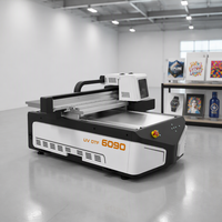 Harga Printer UV LED Flatbed Qinyu Cmyk Wide Format 6090 60*90