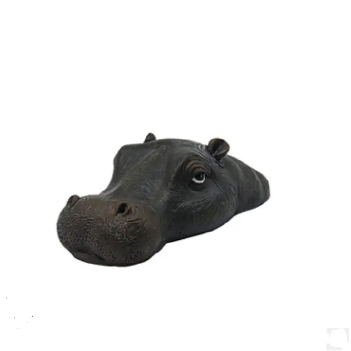 2021 HOT SELLING RESIN POND FLOATING HIPPO HEAD SCULPTURE OUTDOOR GARDEN POOL POND LAKE FOUNTAIN FISH TANK DECORATION ORNAMENT
