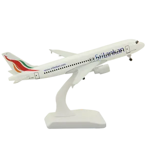 리얼 샷 1/200 높은 세부 Srilankan 항공 공예 휠 20cm A320 모델 비행기 공예