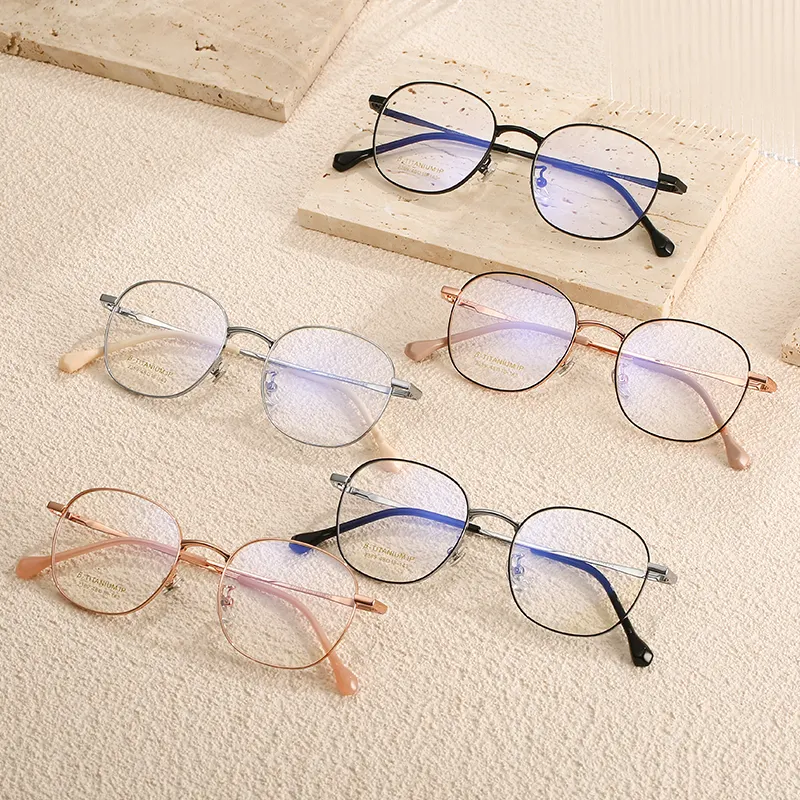 FANXUN2389 Men's Women's New Full-Frame Glasses with Ultra-Light B Titanium Frame IP Pacing Fashionable Style Myopia