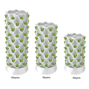 Indoor garden 8 layers aeroponic tower hydroponic growing systems vertical pineapple tower