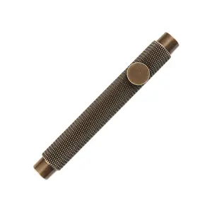 仿古青铜纯黄铜口袋钢笔0.38毫米，0.5毫米，1.0毫米多笔尖迷你便携式可伸缩钢笔，无夹子