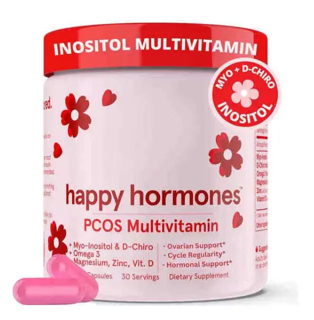 Gelukkige Hormonen Pcos Multivitamine Ovariële Ondersteunende Pillen Met Myo Inositol En D Chiro Inositol Magnesium