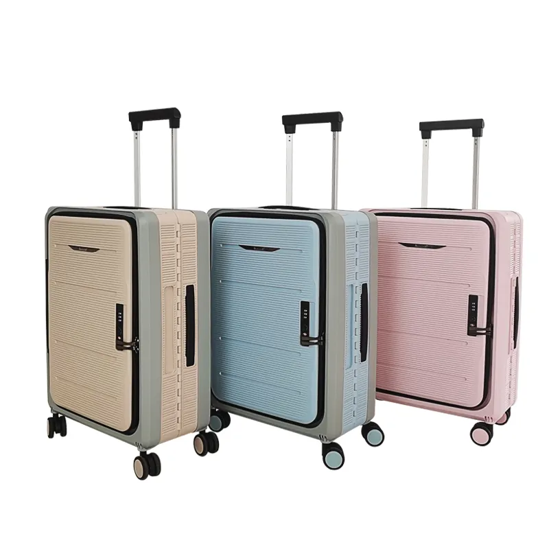 2022 luna di miele PP valise cabine rigide OEM/ODM 20/24 carrello pieghevole carry on spinner TSA lock hardside business bagagli