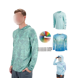 Tùy Chỉnh Cho Nam Giới Và Phụ Nữ UPF 50 + Thoáng Khí Nhanh Chóng Khô Câu Cá Jersey Thoải Mái Dài Tay Áo Polo Câu Cá Áo Sơ Mi Jersey - Product Image 3