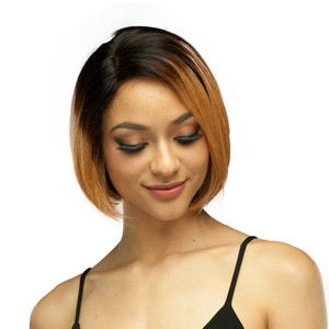 Parrucca Bob Corta 1B30 <span class=keywords><strong>Colore</strong></span> 8, Ondulata <span class=keywords><strong>Naturale</strong></span> con Frontale in Pizzo, 100% Capelli Umani Vergini Originali - Product Image 3