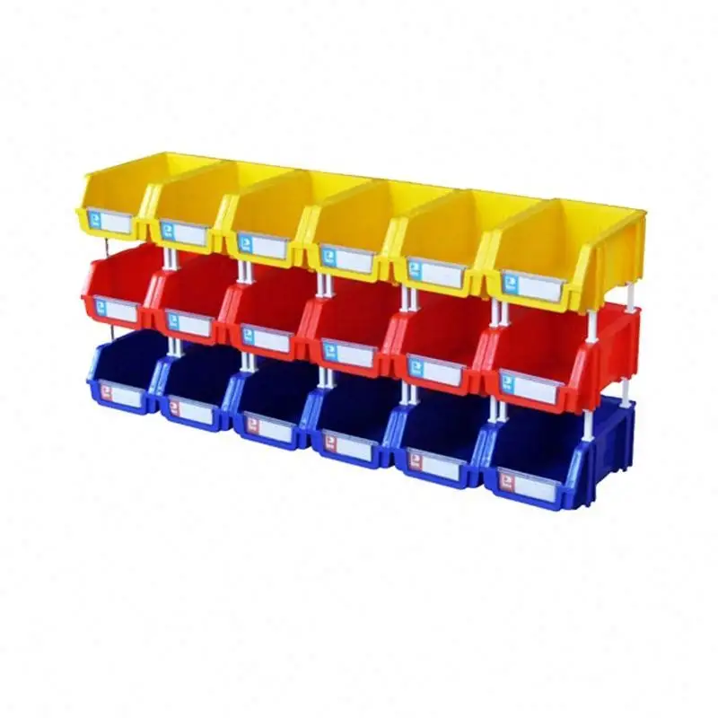 industrial warehouse stackable plastic storage bins for secure storage of small parts bead screw nail