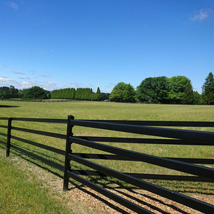 새로운 디자인 블랙 <span class=keywords><strong>3</strong></span> 레일 팜 펜싱 말 울타리 패널 가축 및 말 격자 및 게이트 - Product Image 3