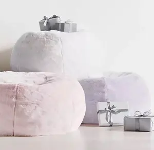 थोक सिंगल सोफा बिस्तर foldable कवर-गुलाबी शांत एकल लक्जरी सरल Beanbag कुर्सी या नरम फर आलसी कोने सोफे बीन बैग