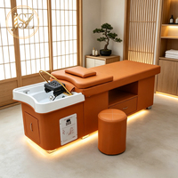 Lit de massage électrique multifonctionnel thaïlandais pour shampoing, avec spa capillaire, cascade et chauffe-eau pour thérapie capillaire