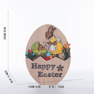 DAMAI Lighted Easter Bunny Egg Table Decorations Happy Rabbit Egg Figurines Tabletop Centerpiece for Home Decor and Office Gift - Product Image 3