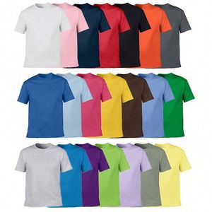Camiseta Casual de Verano 100% Algodón, Color Liso, Diseño Sólido, Cuello Redondo, Manga Corta, Corte Clásico, Camiseta Básica - Product Image 4