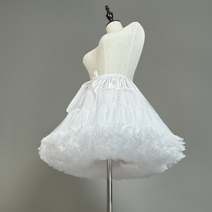 Femmes Blanc Puffy <span class=keywords><strong>Tulle</strong></span> Tutu Ballet <span class=keywords><strong>Court</strong></span> <span class=keywords><strong>Jupon</strong></span> pour Adultes Robes Peut Peut Flare Mini Jupe <span class=keywords><strong>Jupon</strong></span> - Product Image 5
