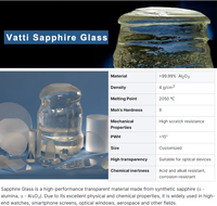 Customized Sight Window Optical Glass Scratch Resistance Sapphire Glass Wafer