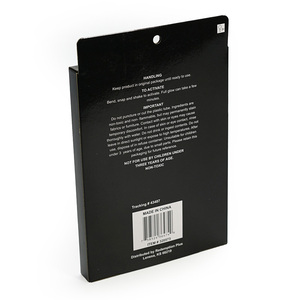 Caja de Embalaje de Papel Impresa Personalizada con Pestaña para Colgar, Caja de Cartón Plegable Negra Impresa para Artículos Pequeños - Product Image 3
