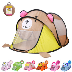 Carpa de juegos infantil para interiores y exteriores, casa de juguete para niñas de 2 a 4 años, tela suave, plegable, con animales de peluche - Product Image 2