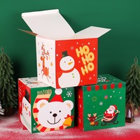 Boîtes en papier pliables pour Noël, nouveau style, emballage cadeau pour bonbons et décorations de fête